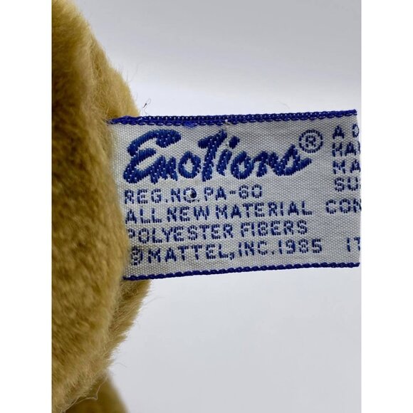 Vintage Mattel Emotions 1985 Teddy Bear With Heart Zippered Hidden Gift Box RARE - Picture 8 of 16